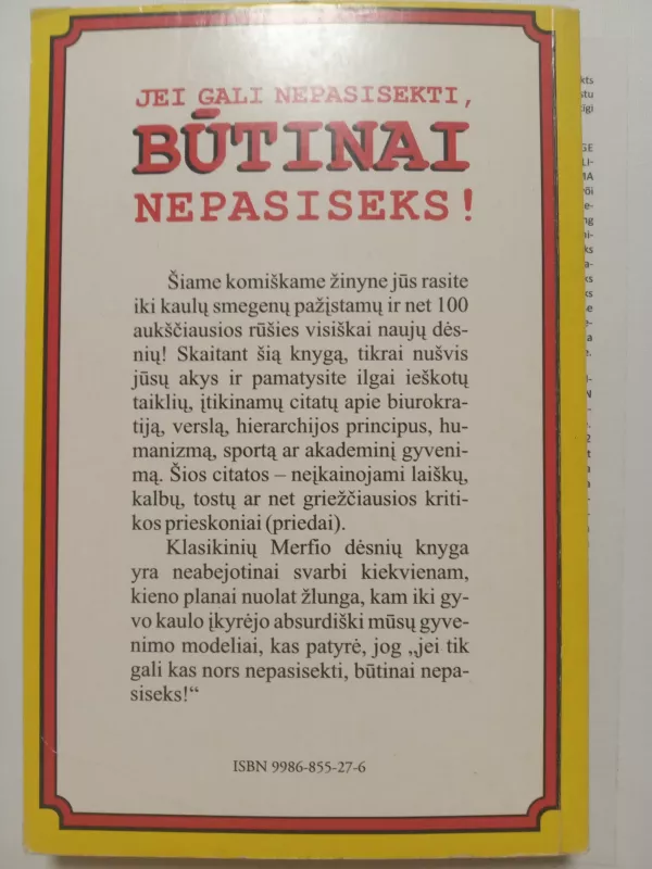 Pilnas Merfio dėsnių rinkinys - Bloch Arthur, knyga 3