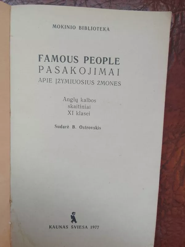 Famous People - Autorių Kolektyvas, knyga 3