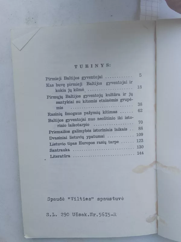 Lietuvių protėviai - J. Žilinskas, knyga 3