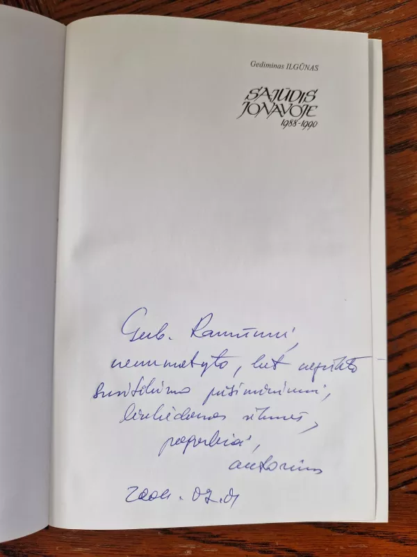 Sąjūdis Jonavoje  1988-1990 - Gediminas Ilgūnas, knyga 3