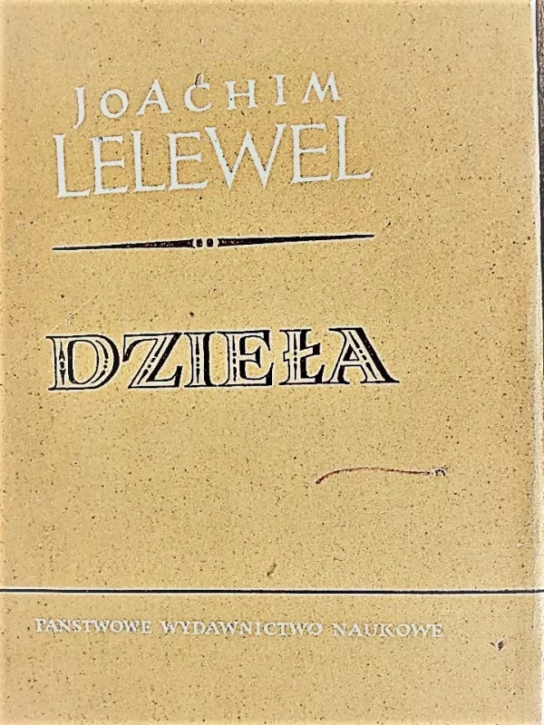 Dziela - Joachim Lelewel, knyga
