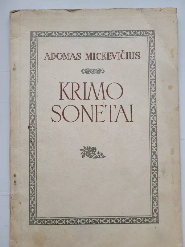 Krimo sonetai - Adomas Mickevičius, knyga