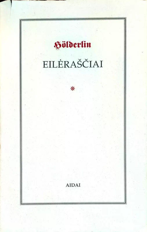 Eilėraščiai - Friedrich Holderlin, knyga 3