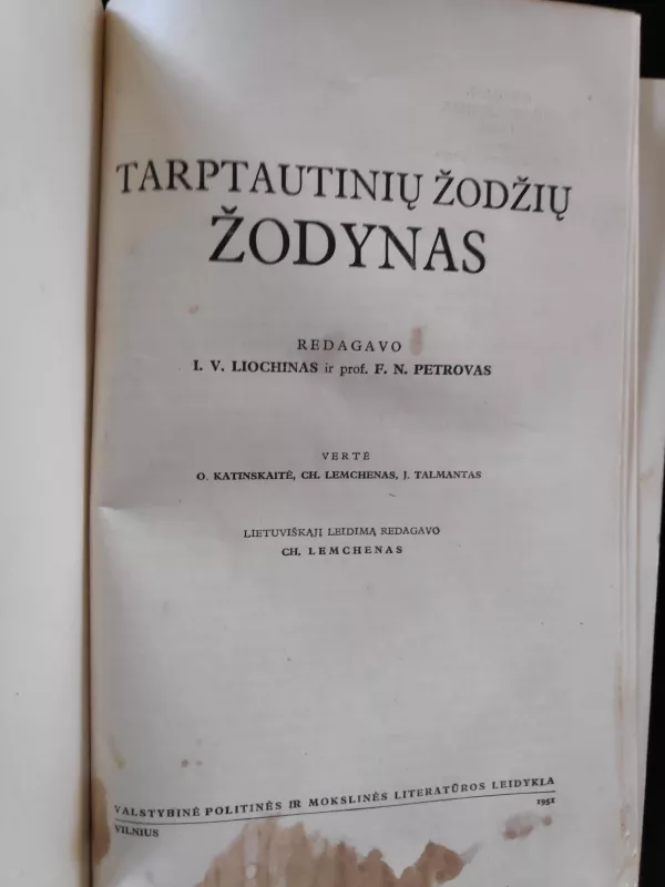 Tarptautinių žodžių žodynas - Autorių Kolektyvas, knyga 3