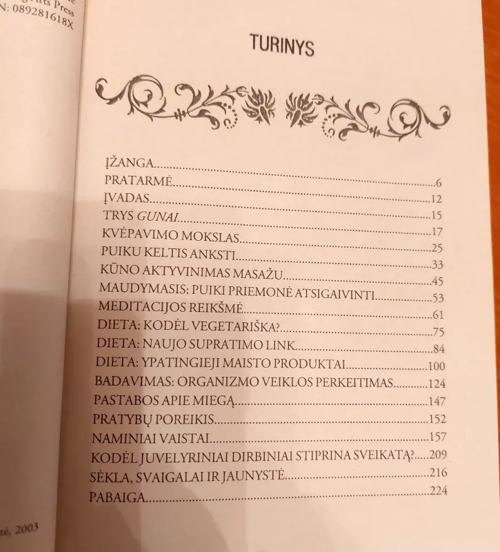 Gyvenimo budas, kurio moko ajurveda - Harich Johari, knyga 5