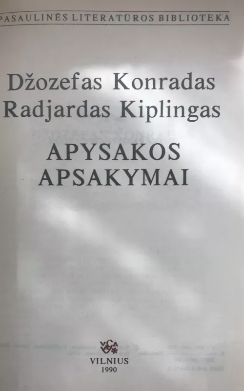 Apysakos. Apsakymai (Pasaulinės literatūros biblioteka 72) - Autorių Kolektyvas, knyga 2