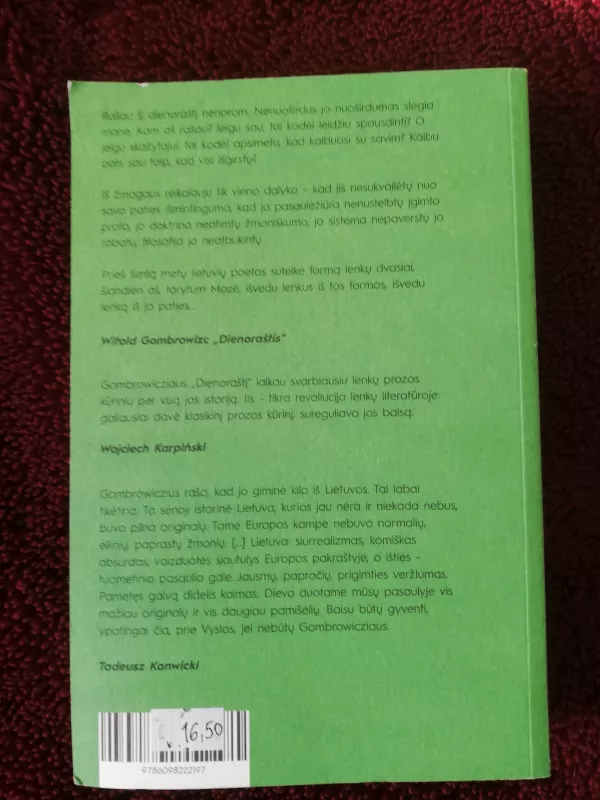 Dienoraštis 1, 1953–1956 - Witold Gombrowicz, knyga 4
