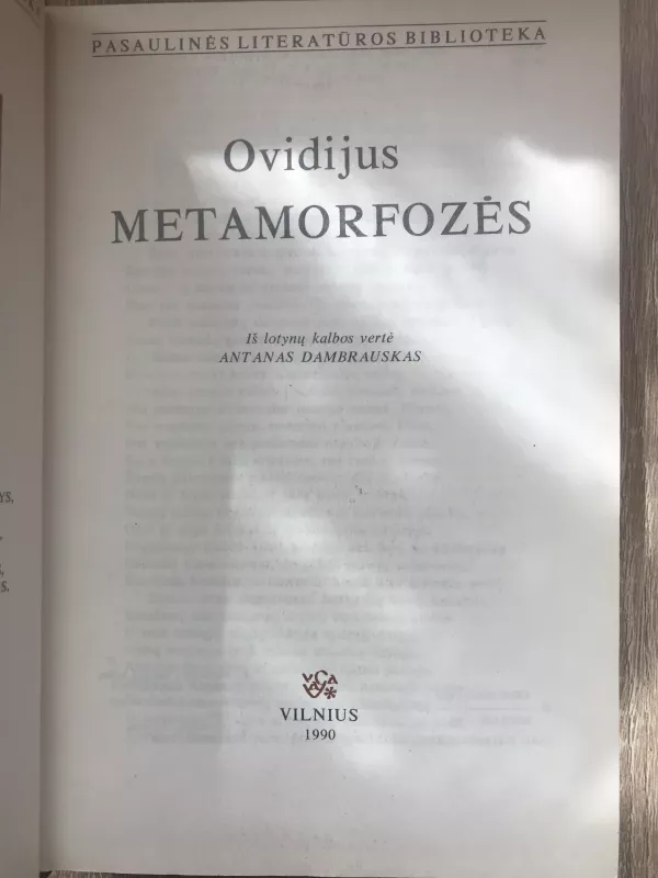 Metamorfozės - Autorių Kolektyvas, knyga 3
