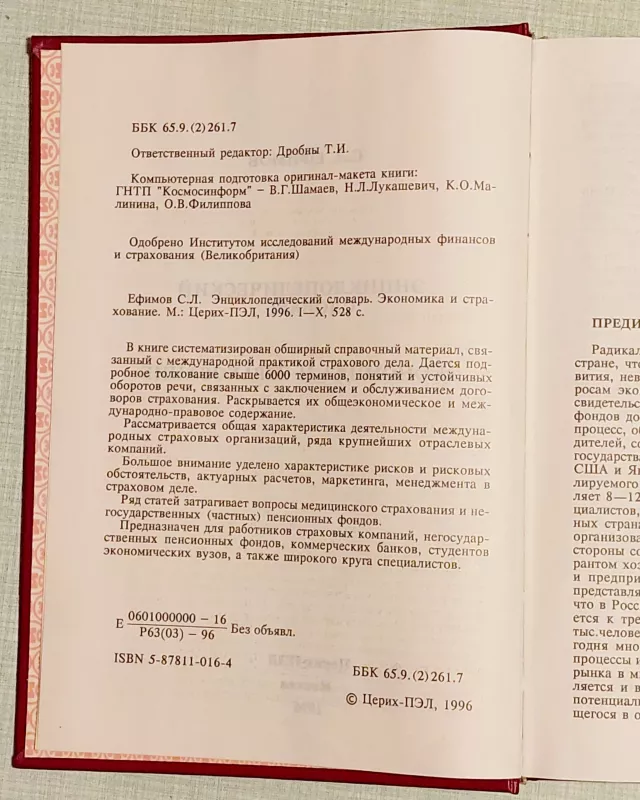 Enciklopedicheskij slovar. Ekonomika i strachovanie - I. Efimov, knyga 5