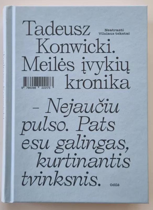 Meilės įvykių kronika - Tadeusz Konwicki, knyga