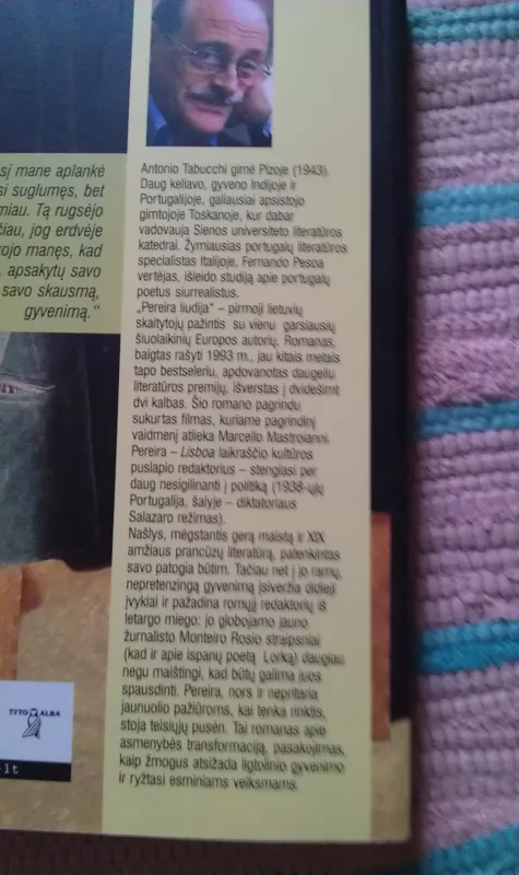 Pereira liudija - Antonio Tabucchi, knyga 3