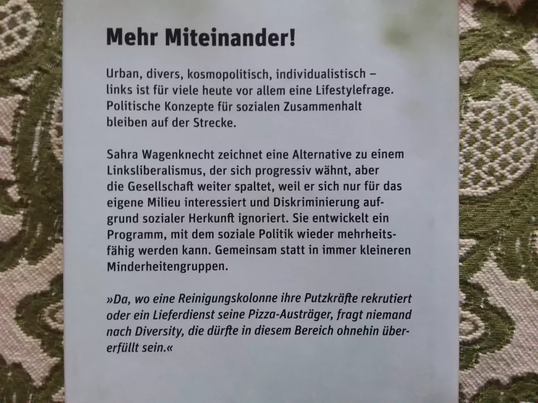 Die Selbstgerechten: Mein Gegenprogramm - für Geme  und Zusammenhalt - Sahra Wagenknecht, knyga 6