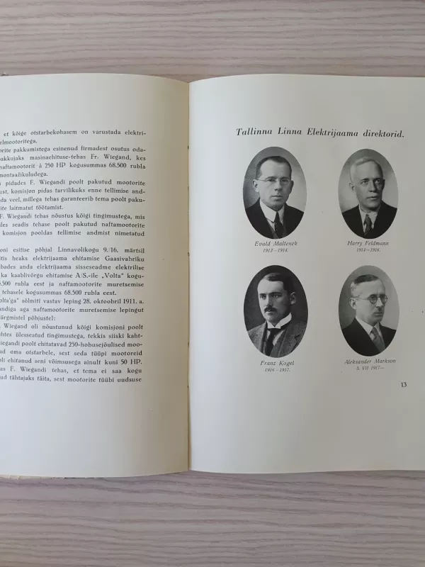 Tallinna linna elektrijaam - K Mattieseni, knyga 4