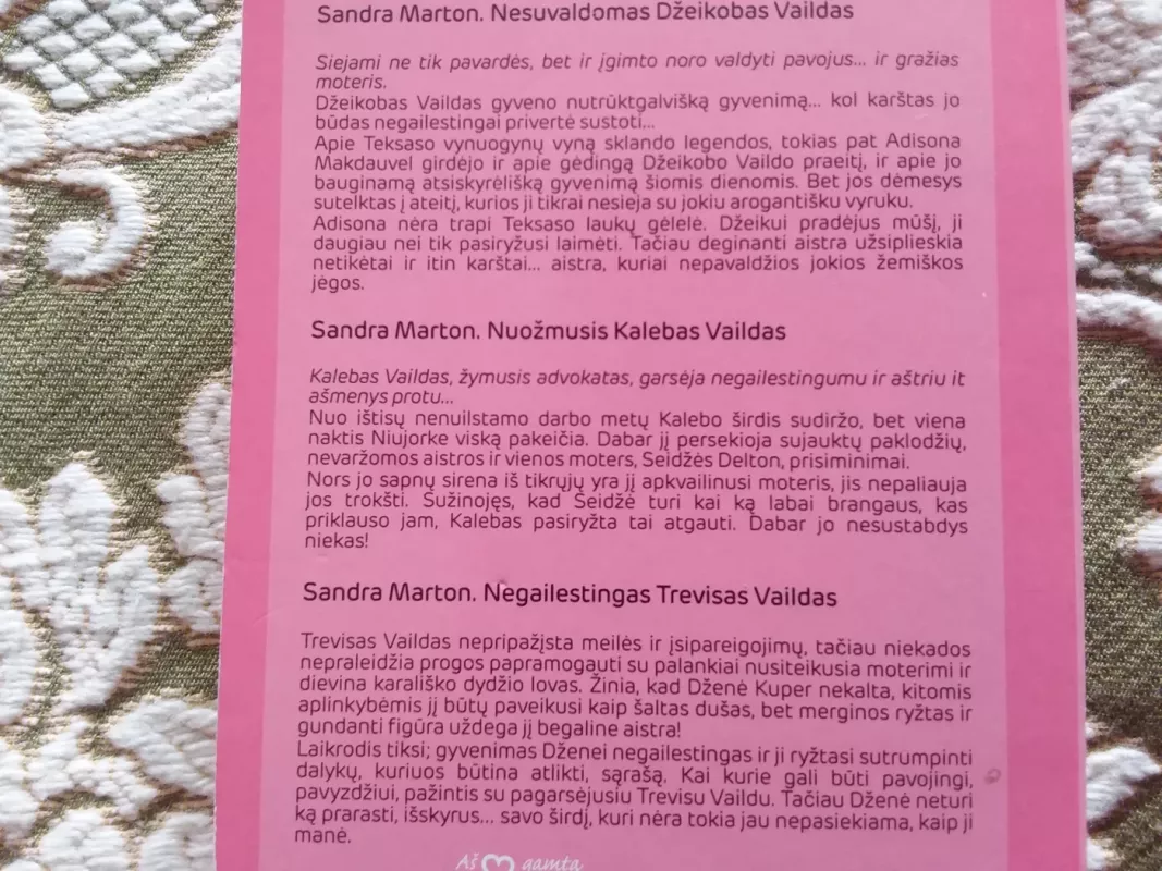 PAGALIAU VASARA - Sandra Marton, knyga 3