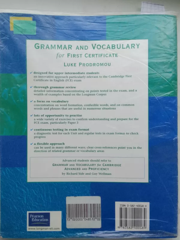 Grammar and Vocabulary for First Certificate - L. Prodmorou, knyga 6