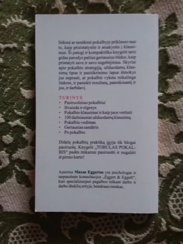 Tobulas pokalbis - Max Eggert, knyga 3