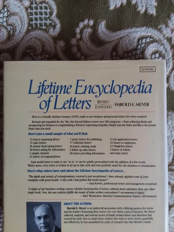 "Lifetime Encyclopedia of Letters" - Harold E. Meyer, knyga 3