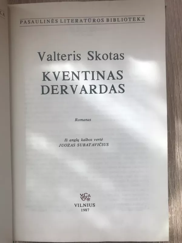 Kventinas Dervardas - Valteris Skotas, knyga 3