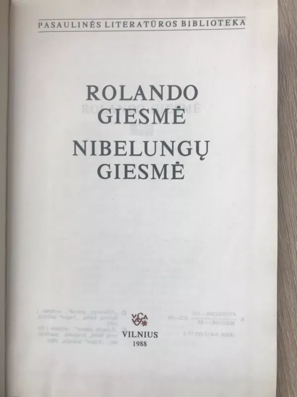 Rolando giesmė. Nibelungų giesmė - Autorių Kolektyvas, knyga 3