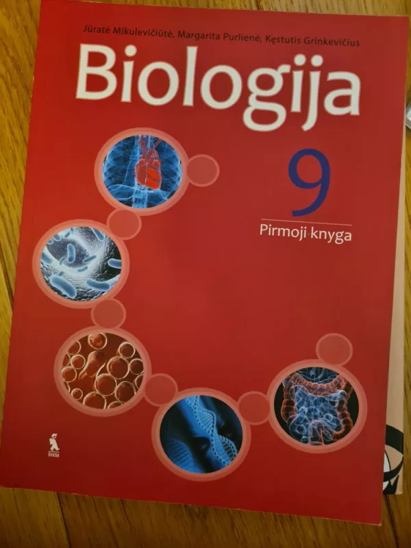Biologija 9 klasei 1-oji knyga - J. Mikulevičiūtė, M.  Purlienė, K.  Grinkevičius, knyga
