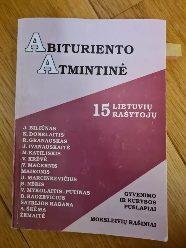 ABITURIENTO ATMINTINĖ - Autorių Kolektyvas, knyga
