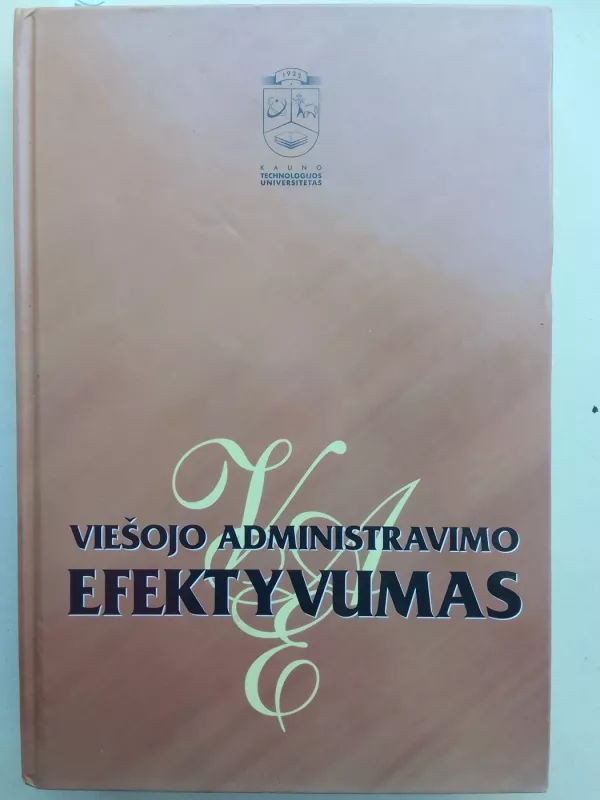 Viešojo administravimo efektyvumas - Autorių Kolektyvas, knyga 2