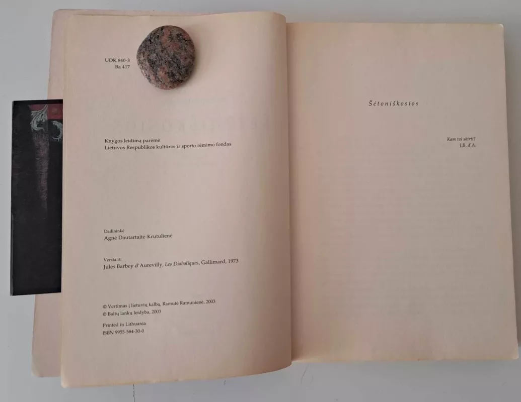 Šėtoniškosios - Barbey, Amedee d'Aurevilly, Jules, knyga 4