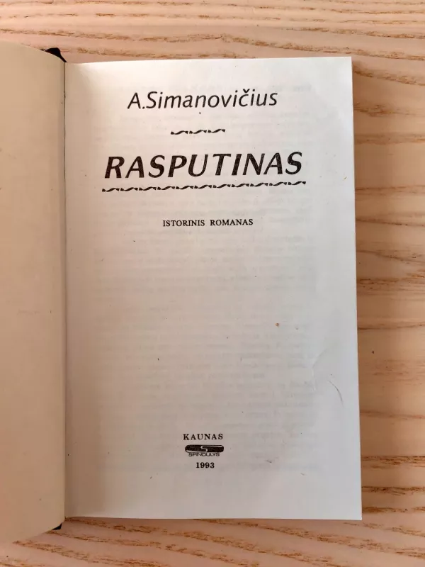 Rasputinas - A. Simanovičius, knyga 3