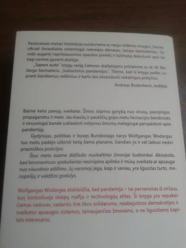 Suklastotos pandemijos - Wolgang Wodarg, knyga 4