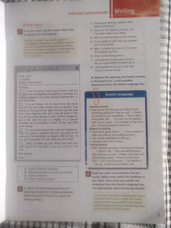 Ekrane rašymo knyga. Neoficialūs ir oficialūs laiškai, el paštas ir panašiai (On Screen Writing Book anglų k.) - Virginia Evans, Jenny  Dooley, knyga 3