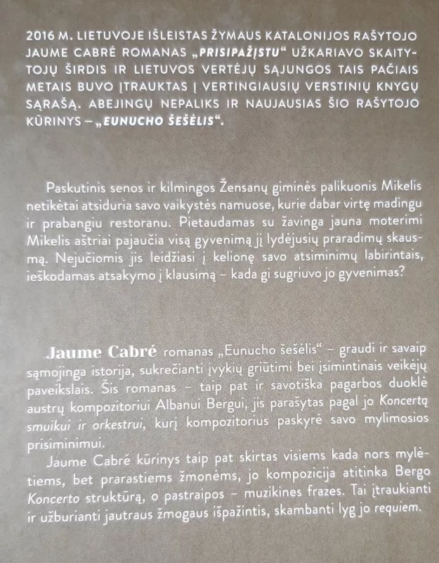 Eunucho šešėlis - Jaume Cabre, knyga 3
