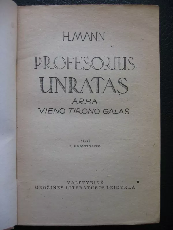 Profesorius Unratas - Mann Heinrich, knyga 3