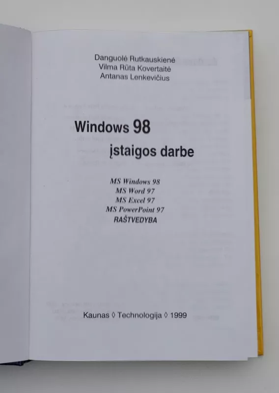 Windows 98 įstaigos darbe - Danguolė Rutkauskienė, knyga 4