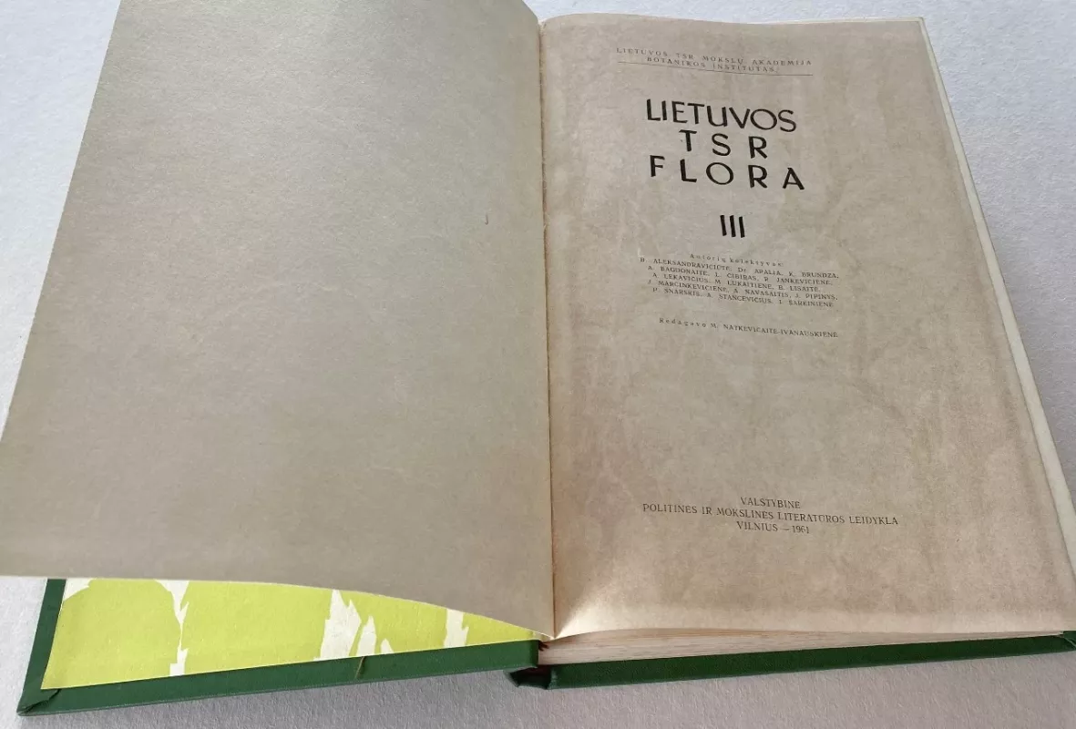 Lietuvos TSR FLORA 3 dalis - Autorių Kolektyvas, knyga 3