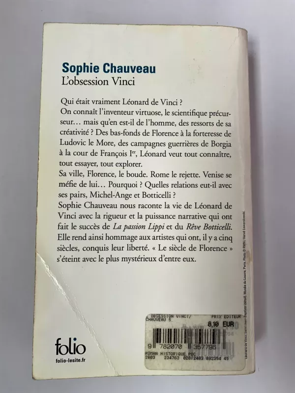 L'obsession Vinci - Sophie Chauveau, knyga 3