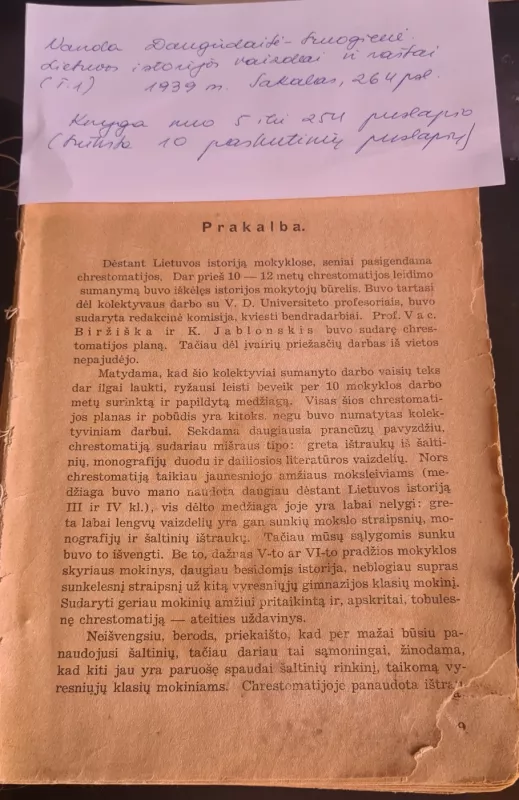 Lietuvos istorijos vaizdai ir raštai (t.1) - Vanda Daugirdaitė-Sruogienė, knyga 2