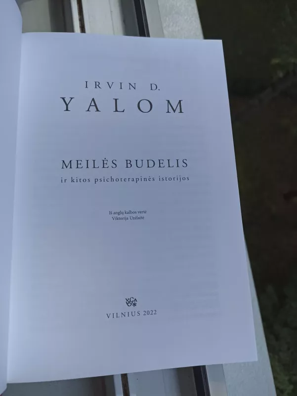 Meilės budelis ir kitos psichoterapinės istorijos - Irvin D. Yalom, knyga 4