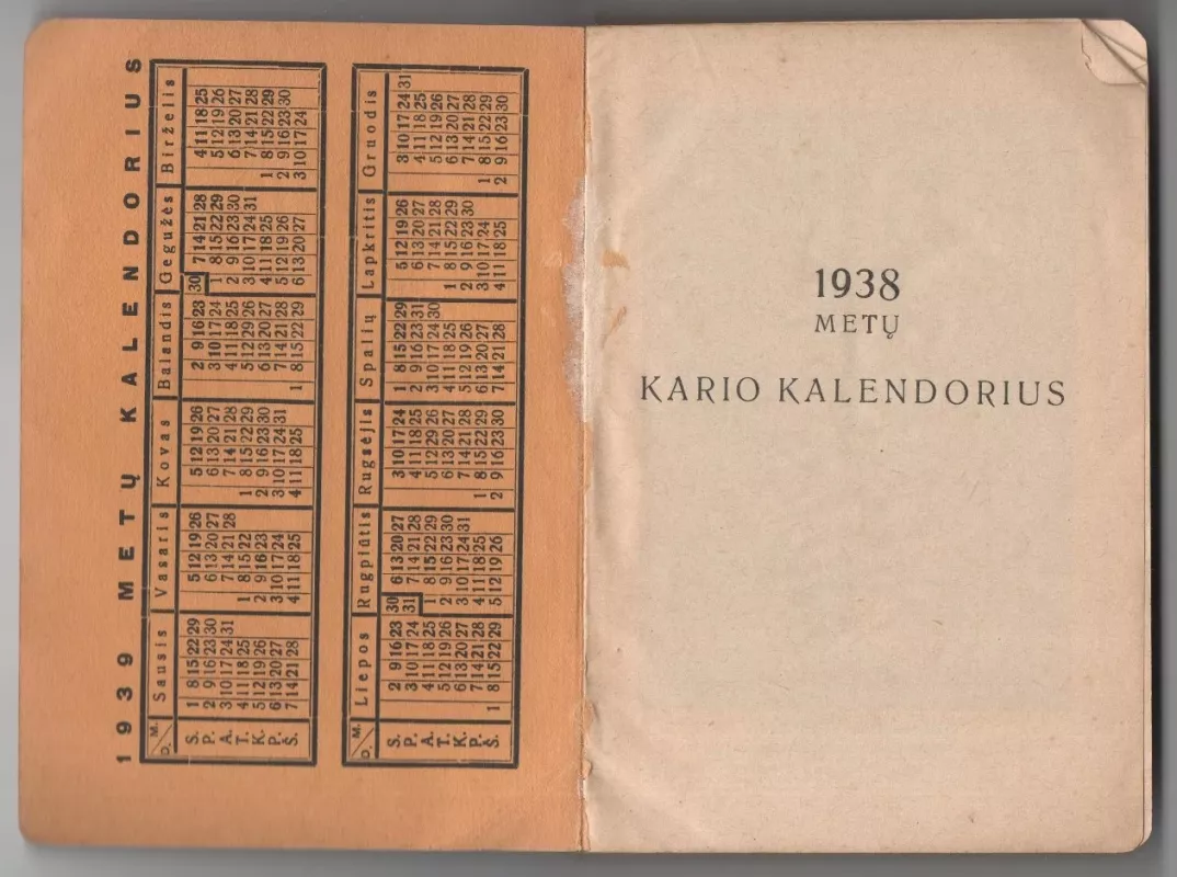 1938 Metų Kario Kalendorius - Autorių Kolektyvas, knyga 3