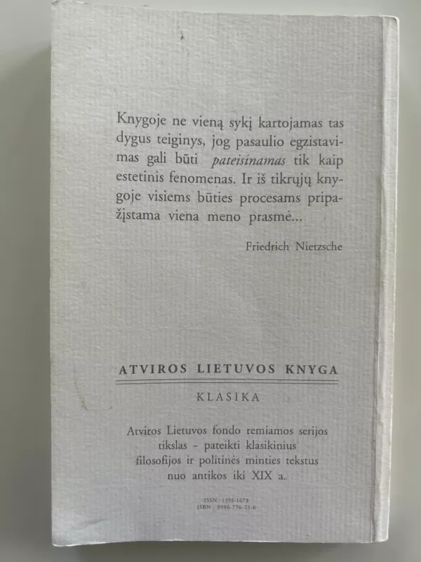 Tragedijos gimimas - Friedrich Nietzsche, knyga 3
