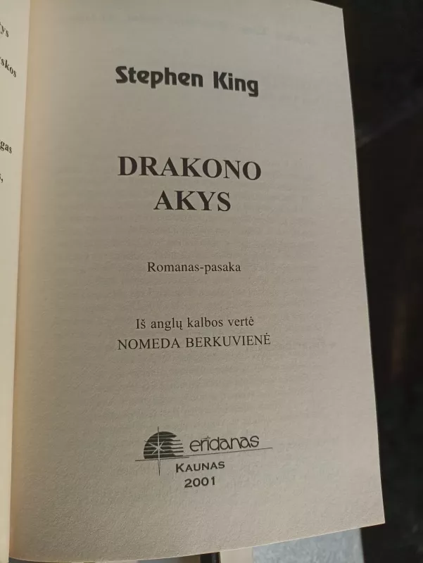 Drakono akys: romanas-pasaka - Stephen King, knyga 5