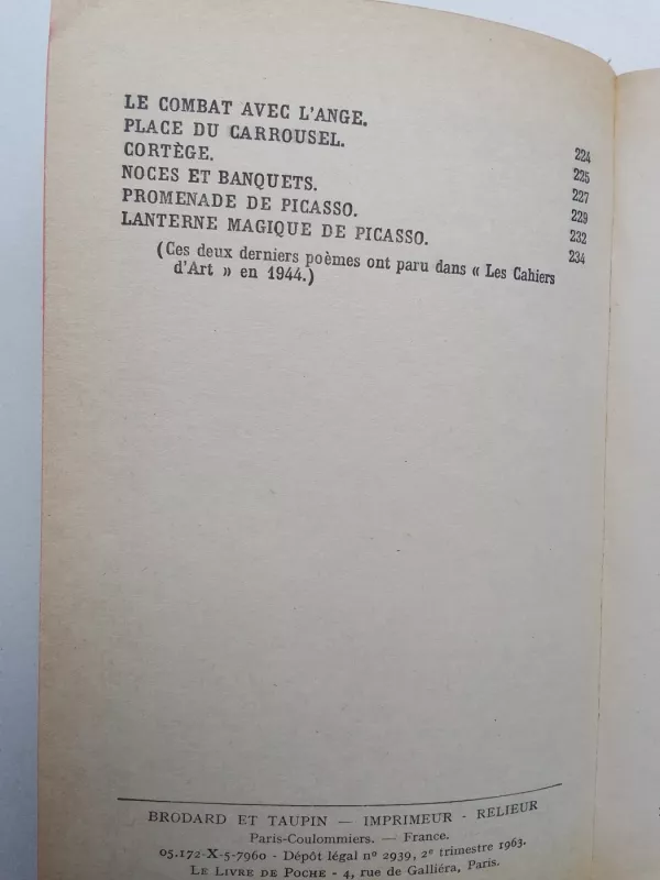 Paroles - Jacques Prévert, knyga 5