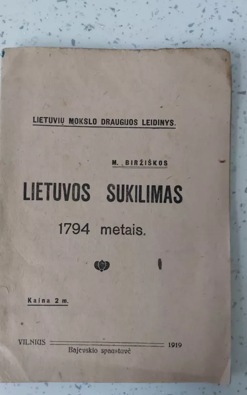 Lietuvos sukilimas 1794 metais - M. Biržiška, knyga 2