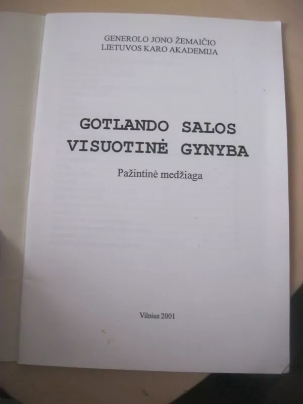 Gotlando salos visuotinė gynyba - Autorių Kolektyvas, knyga 3