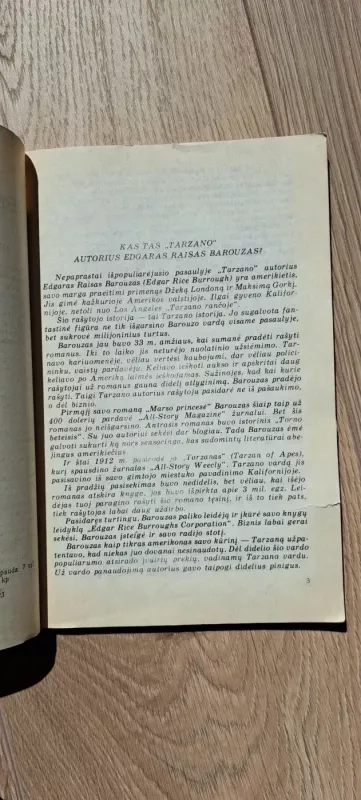 Tarzanas.Tarzanas Oparo dykumoje.Tarzanas džiunglėse.Tarzanas džiunglėse (plonu viršeliu) - Edgaras Barouzas, knyga 3