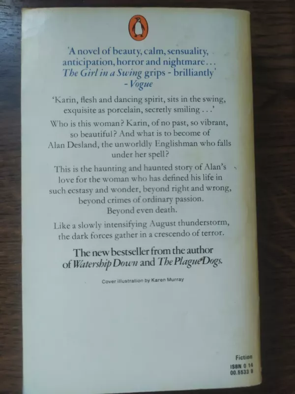 The girl in a swing - Richard Adams, knyga 3