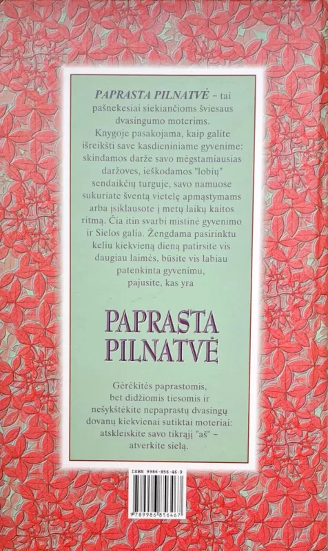 Paprasta pilnatvė - Sarah Ban Breathnach, knyga 3