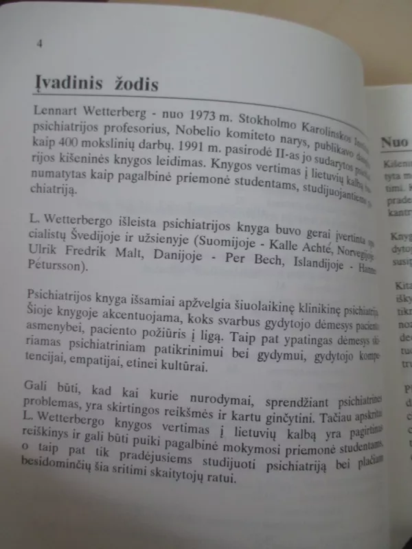 Psichiatrija. Kišeninė knyga - Lennart Wetterberg, knyga 4