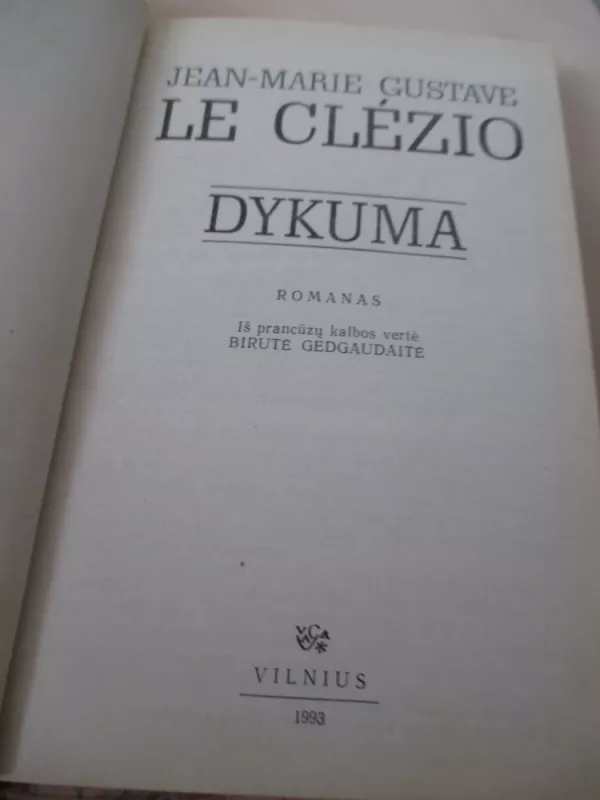 Dykuma - Jean-Marie Gustave Le Clezio, knyga 3