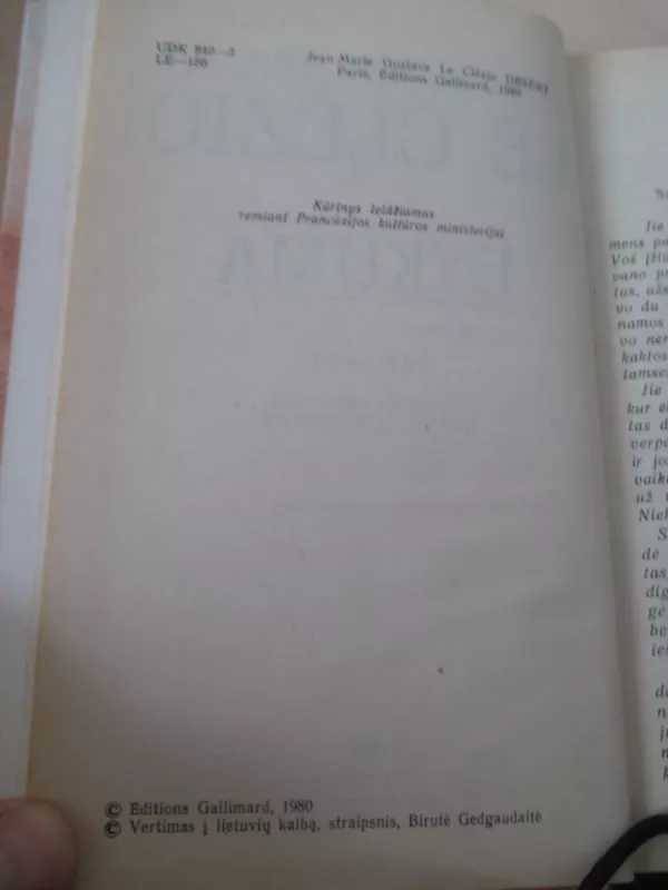 Dykuma - Jean-Marie Gustave Le Clezio, knyga 5