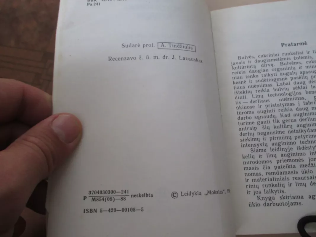 Parankinė agronomo knyga - A. Tindžiulis, knyga 3